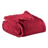 BEDCOVER VELVET UNI RED